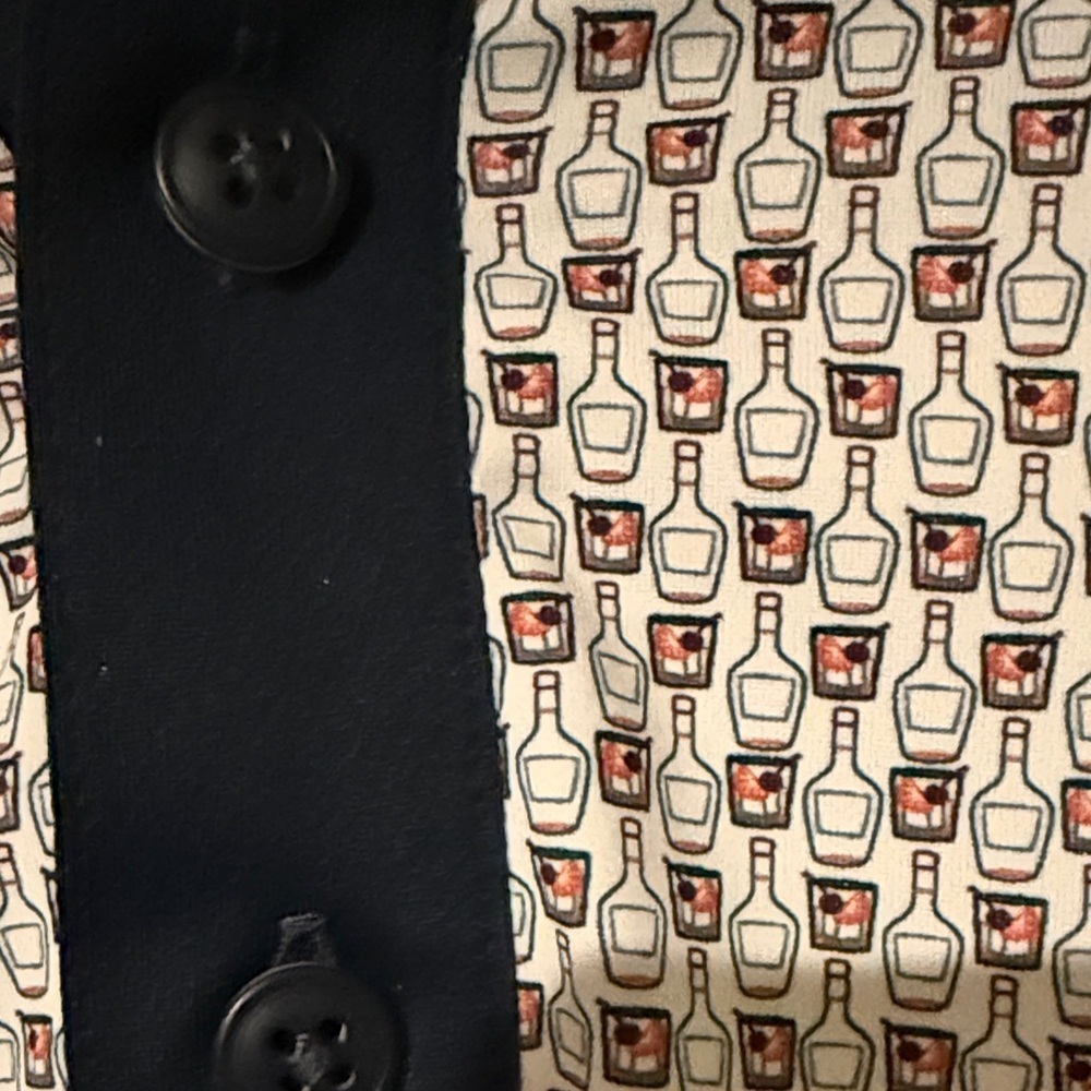 Walter Hagen Geometric Navy and White Polo - Picture 3 of 4